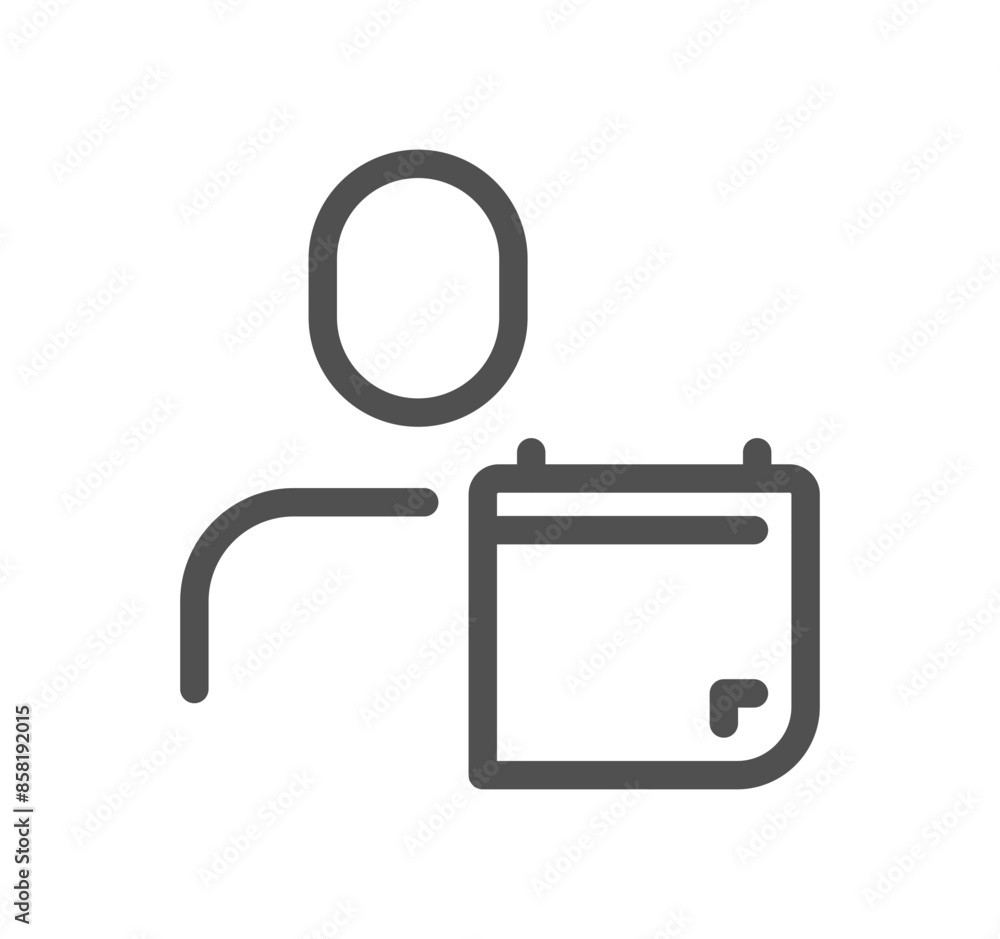 People related icon outline and linear vector. People related icon outline and linear vector.