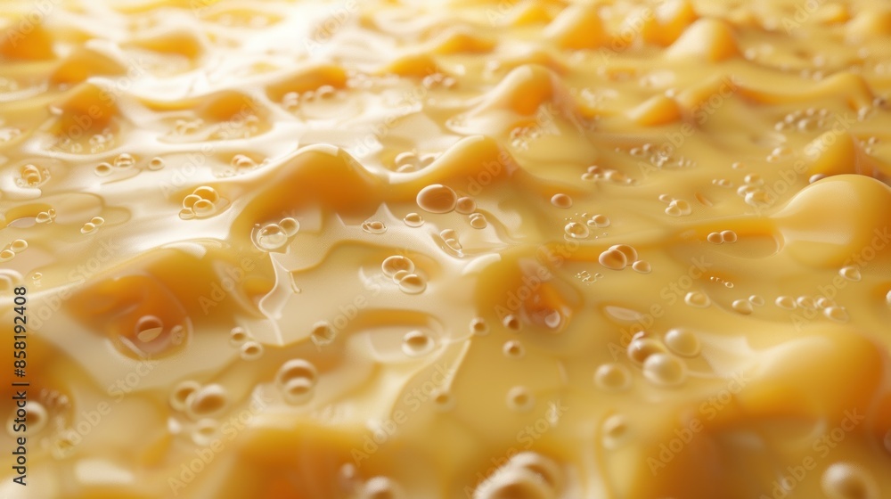 Abstract Golden Liquid Surface with Air Bubbles