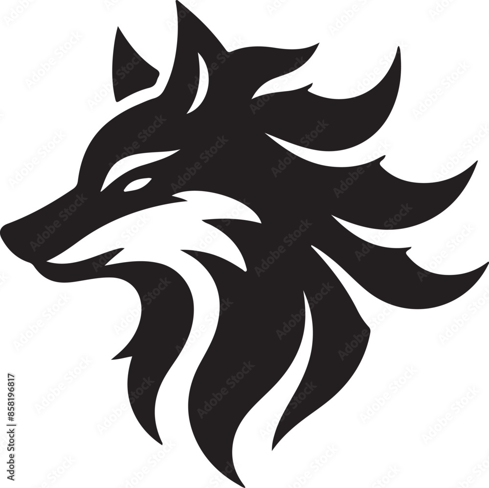 Wolf Logo vector silhouette icon illustration Wolf Logo vector silhouette icon illustration
