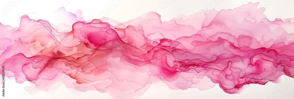 Abstract Pink Ink Swirls on White Background Abstract Pink Ink Swirls on White Background