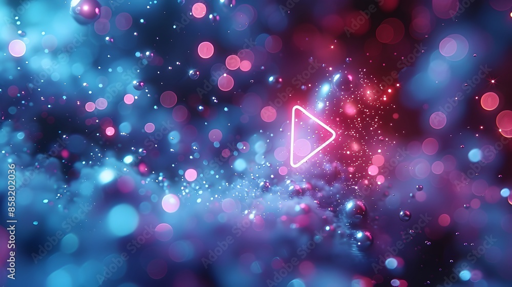 Glowing Neon Particles in Abstract Digital Space with Sparkling Lights and Shimmering Energy Glowing Neon Particles in Abstract Digital Space with Sparkling Lights and Shimmering Energy