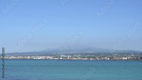 Hallim seascape from Biyangdo in Jeju Island, Korea photo