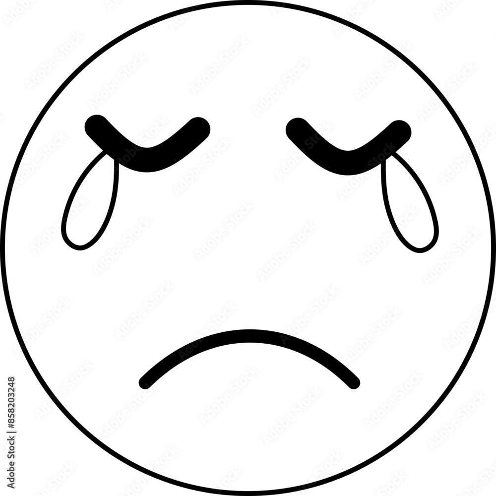 cry sad emoji social media icon outline cry sad emoji social media icon outline