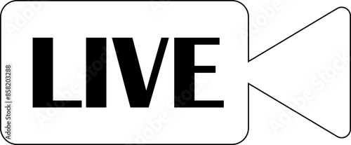 live stream social media icon outline