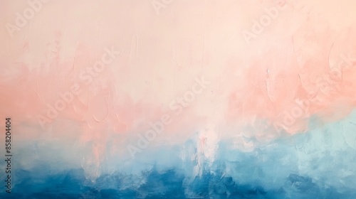 Abstract Pink and Blue Watercolor Painting. Soft Gradient Background in Pastel Colors