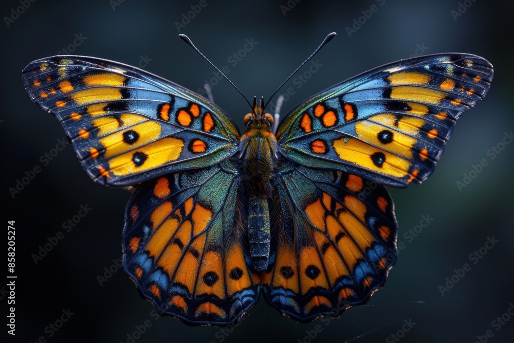 Fototapeta premium Vibrant Butterfly with Detailed Wings