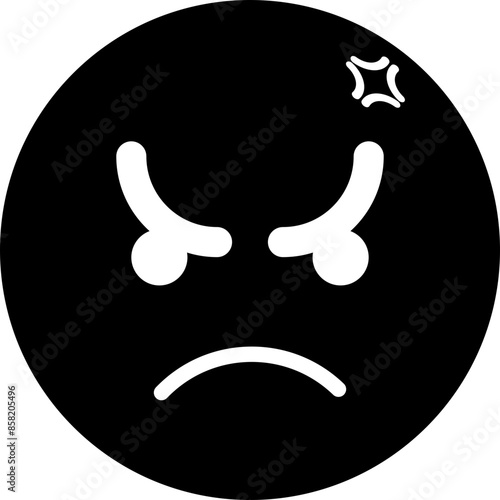 Free Download angry emoji social media icon silhouette.svg - GFXLoad