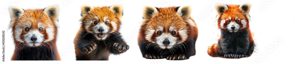 Red panda isolated on transparent background Red panda isolated on transparent background