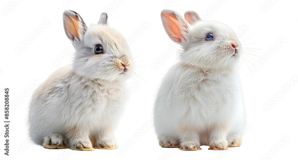 Obraz premium Arctic hare isolated on transparent background