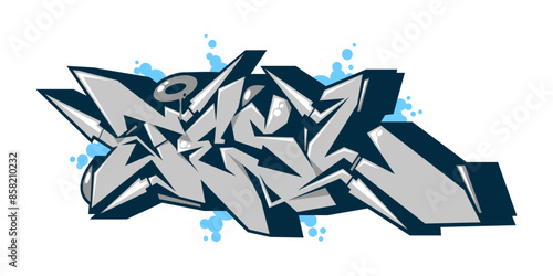 Simple Abstract Urban Graffiti Street Art Word Tesl Lettering Vector Illustration Template Element