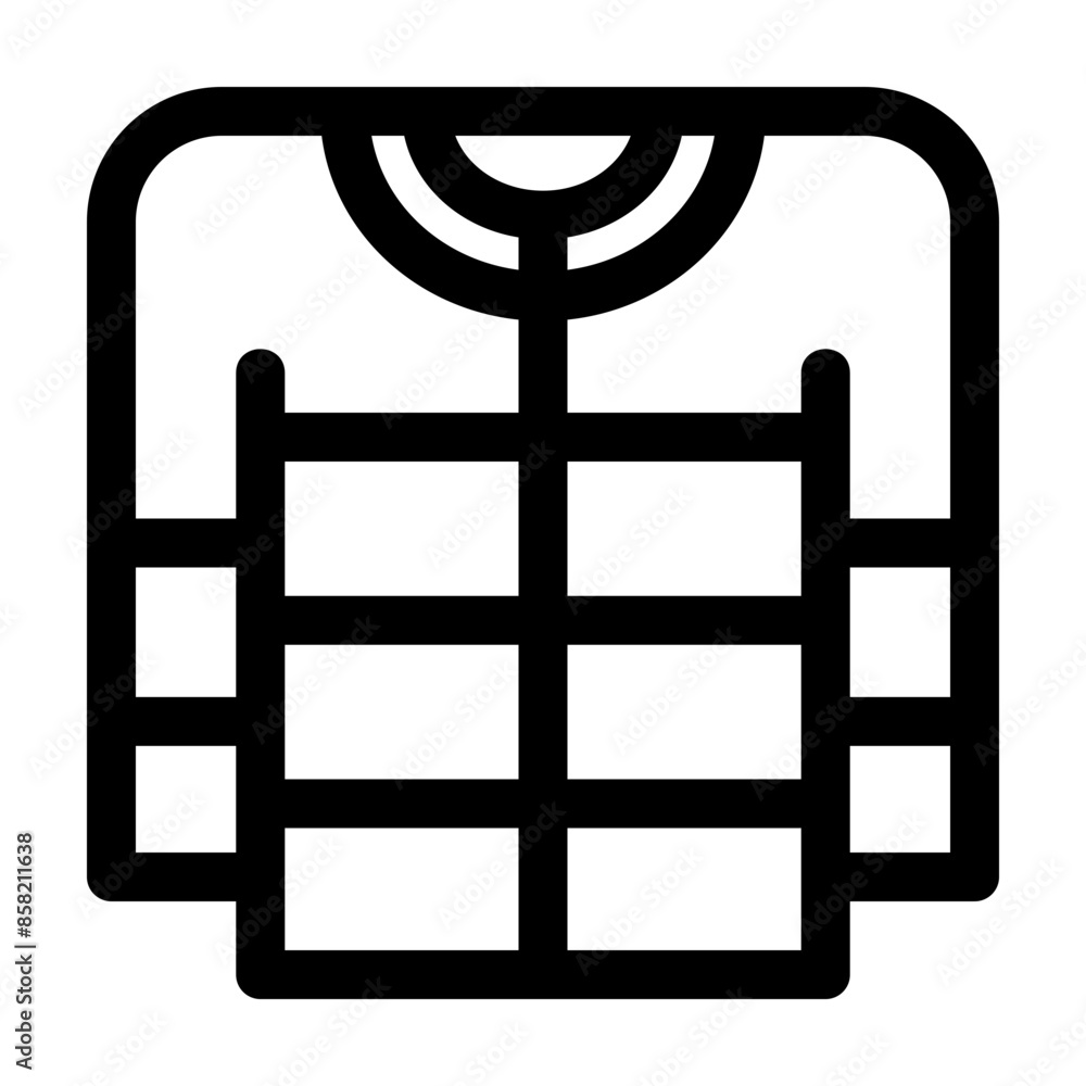 Obraz premium Coat Line Icon Vector