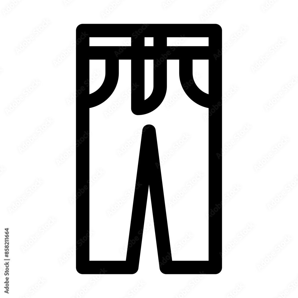 Trousers Line Icon Vector