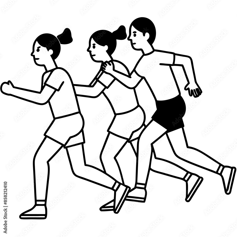 Fototapeta premium Basketball Coloring Page Colored Illustration