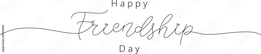 Happy friendship day handwritten lettering vector Happy friendship day handwritten lettering vector