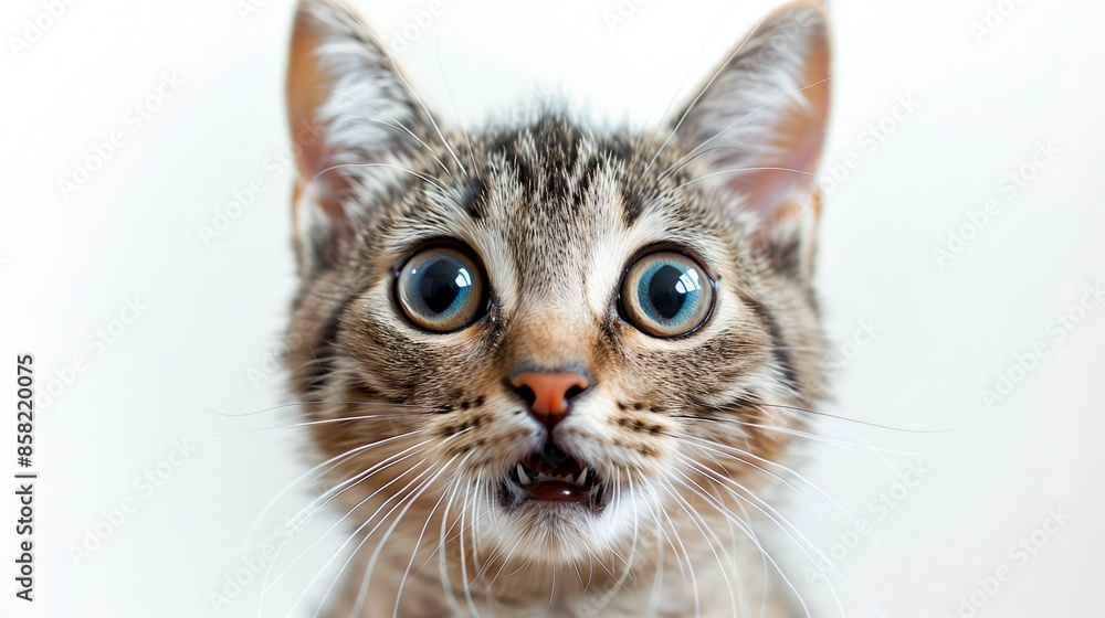 Wide-Eyed Kitten Looking Surprised Wide-Eyed Kitten Looking Surprised