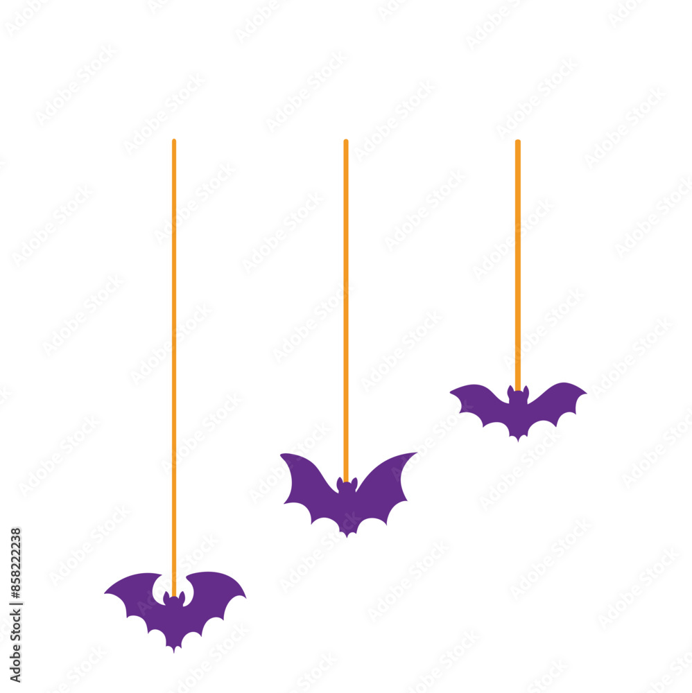 Halloween hanging bats illustration Halloween hanging bats illustration