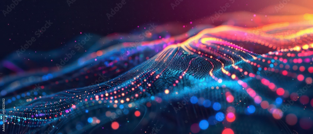 An abstract illustration blending light, energy, and motion in a fractal pattern, featuring blue hues against a black backdrop, symbolizing technological innovation and scientific concepts An abstract illustration blending light, energy, and motion in a fractal pattern, featuring blue hues against a black backdrop, symbolizing technological innovation and scientific concepts