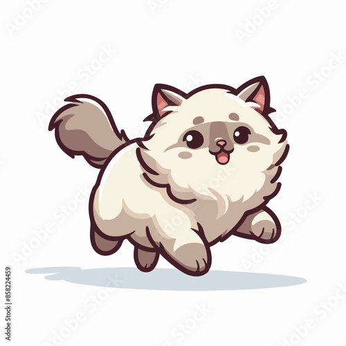 Himalayan cat cartoon Illustration