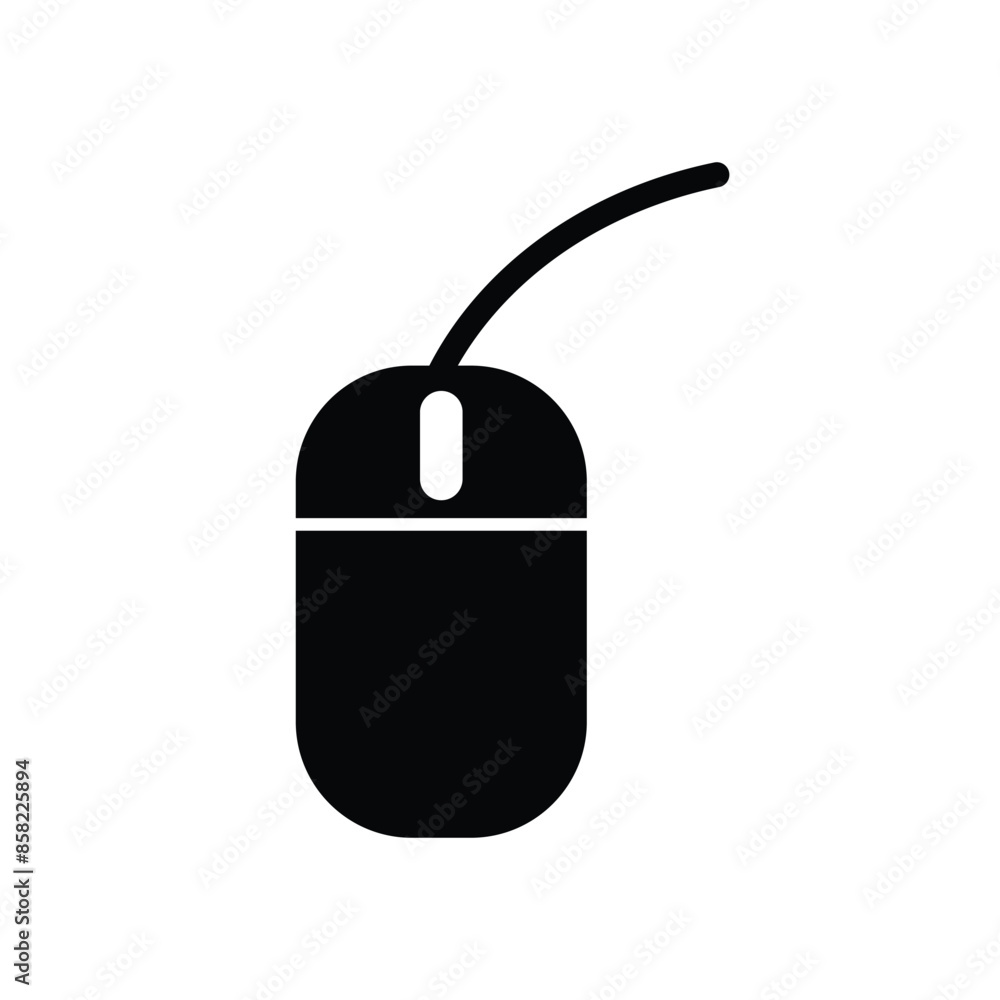 Silhouette of a computer mouse vector illustration. Silhouette of a computer mouse vector illustration.