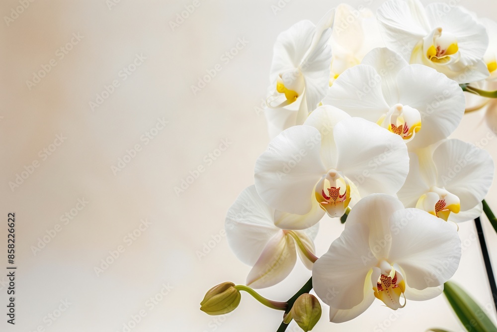 a white orchid flower with copy space a white orchid flower with copy space