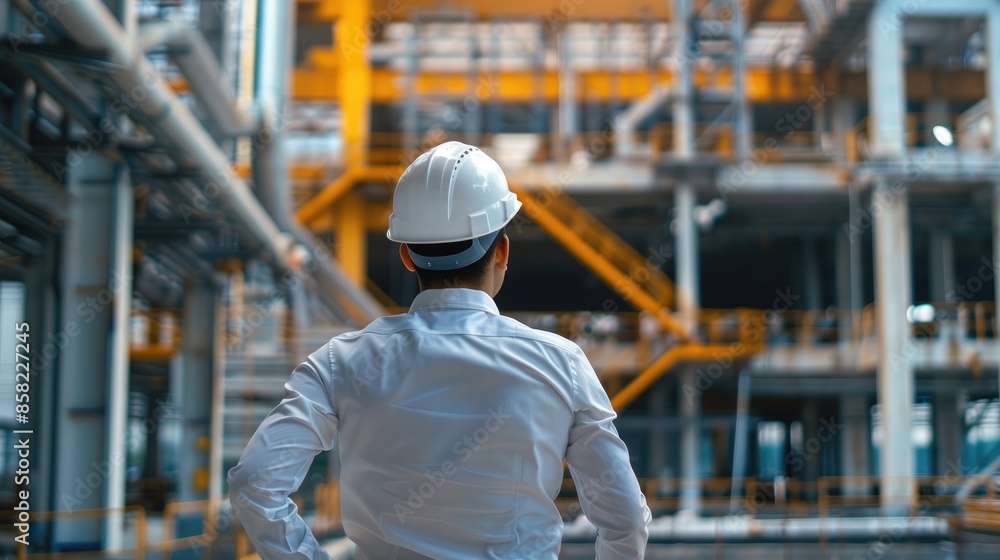 Manager conducting site inspection, back view, representing quality control, technology tone, vivid --no blur, grunge, splash, dust --ar 16:9 Job ID: 8cbb55f5-90cd-4ab2-b7da-9b26733060df Manager conducting site inspection, back view, representing quality control, technology tone, vivid --no blur, grunge, splash, dust --ar 16:9 Job ID: 8cbb55f5-90cd-4ab2-b7da-9b26733060df