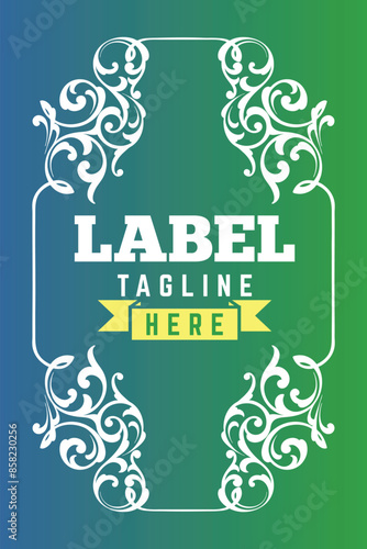 Perfume label designs with vintage art motifs are suitable for premium perfume labels