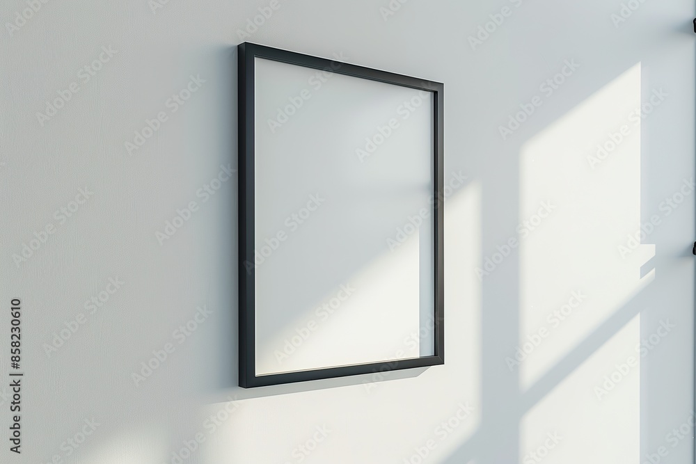 mockup, empty picture frame on white wall mockup, empty picture frame on white wall