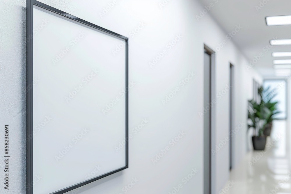 mockup, empty picture frame on white wall mockup, empty picture frame on white wall