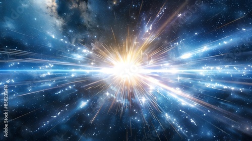 Dazzling Cosmic Explosion:Captivating Interstellar Burst of Radiant Energy and Light in the