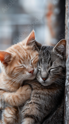 Cozy Cats in Close Embrace