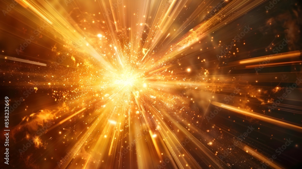 Radiant Cosmic Explosion of Brilliant Energy and Light