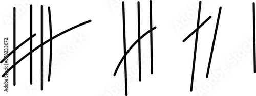 Tally marks prison jail vector wall count. Slash hash brush line number tally mark prison wall.eps10