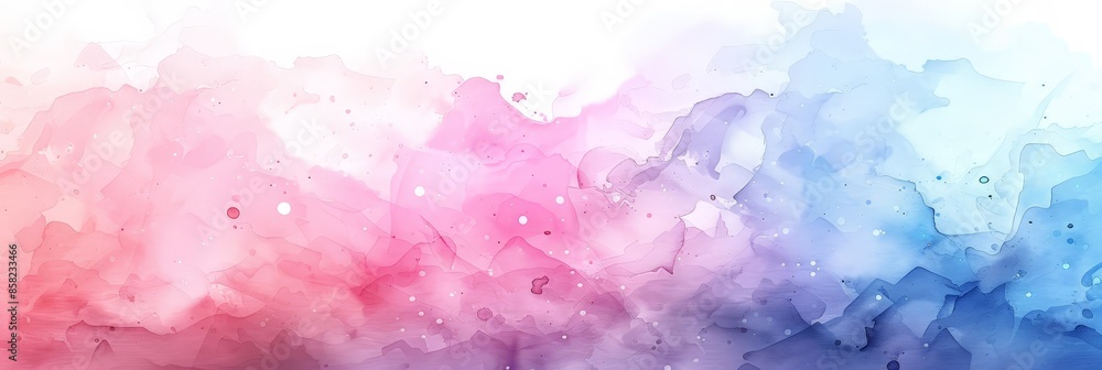 Abstract Watercolor Painting in Pink and Blue Hues Abstract Watercolor Painting in Pink and Blue Hues