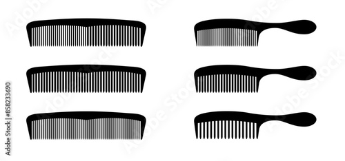 Cartoon hair comb or barber comb. Hairbrushes and combs icon. For combing and styling hair. Hairdressing tool. Hair comb and hair brush. Haircomb or barbercomb ogo.