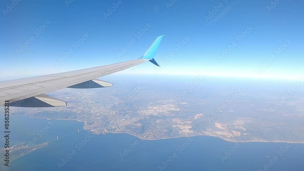 The wing of the plane and Turkey at the bottom The wing of the plane and Turkey at the bottom
