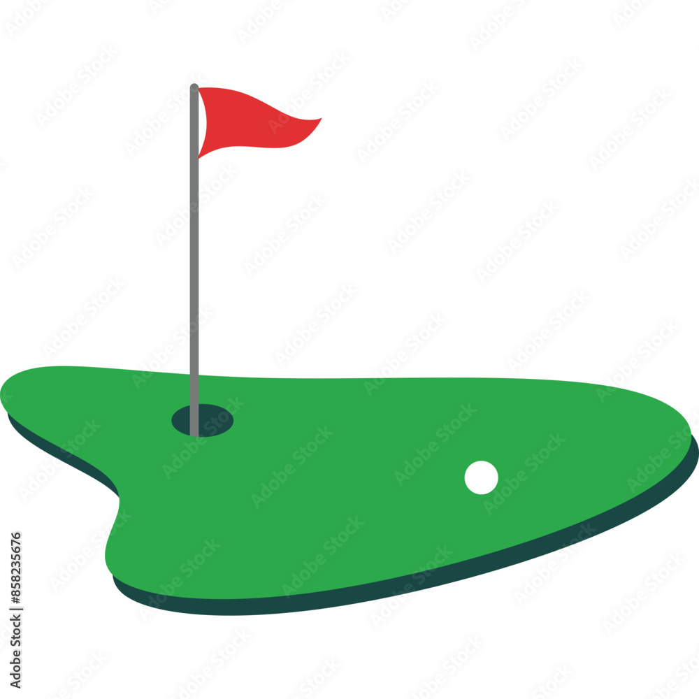 Golf Hole With Flag Golf Hole With Flag