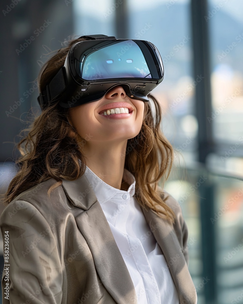 businesswoman in VR businesswoman in VR