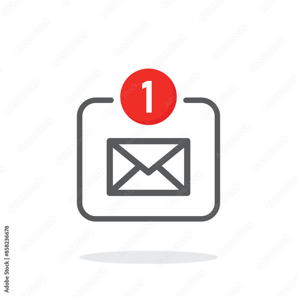 New message icon in flat style. Incoming inbox email vector illustration on isolated background. Bubble notification sign business concept. New message icon in flat style. Incoming inbox email vector illustration on isolated background. Bubble notification sign business concept.