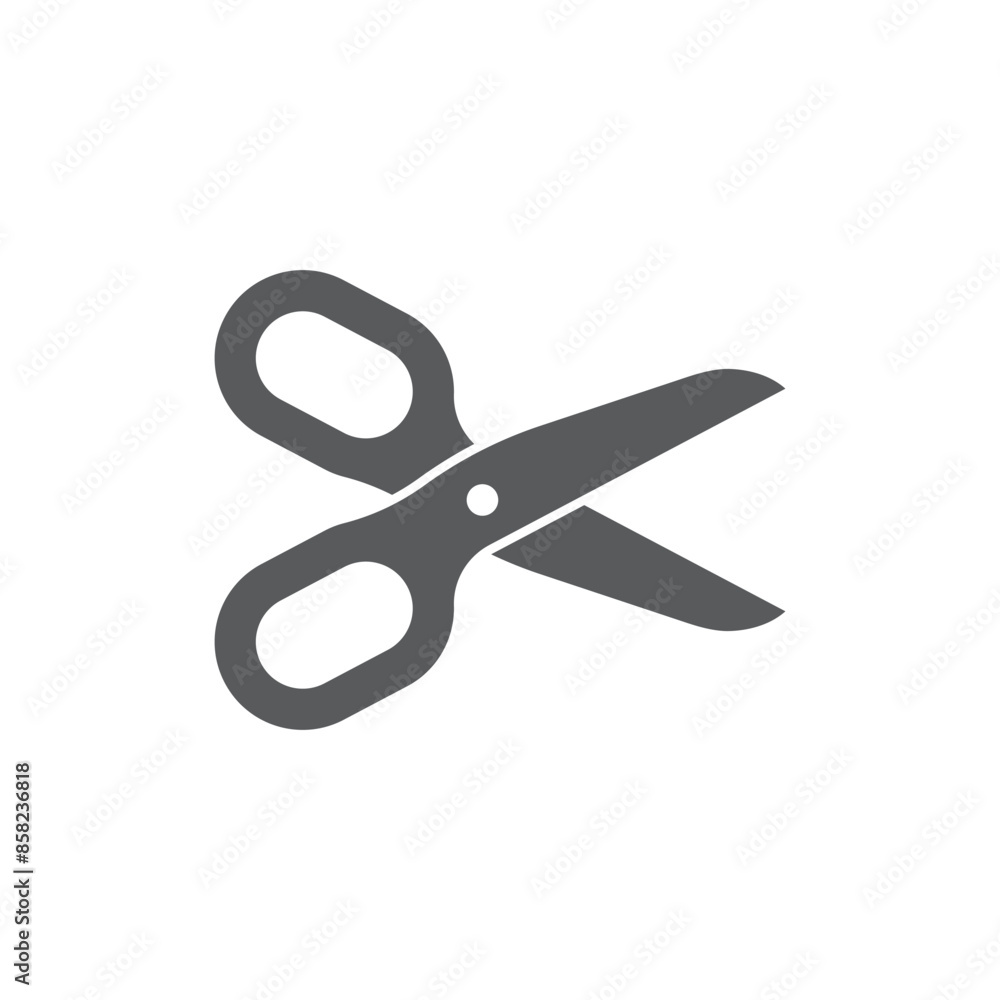 Scissor icon in flat style. Cutting hair equipment vector illustration on isolated background. Hairdressing sign business concept.