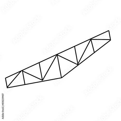 awning frame line icon