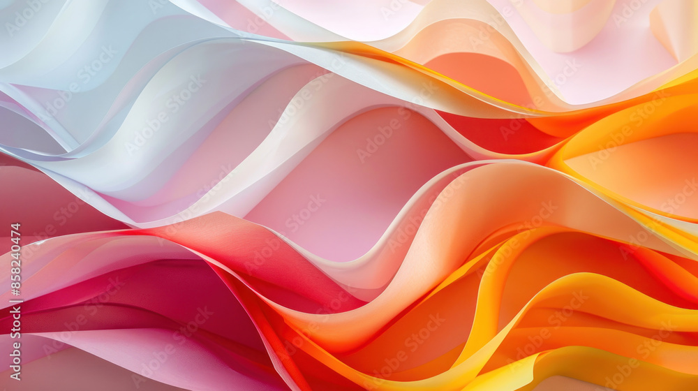 Graphic pattern with overlapping translucent paper layers Graphic pattern with overlapping translucent paper layers