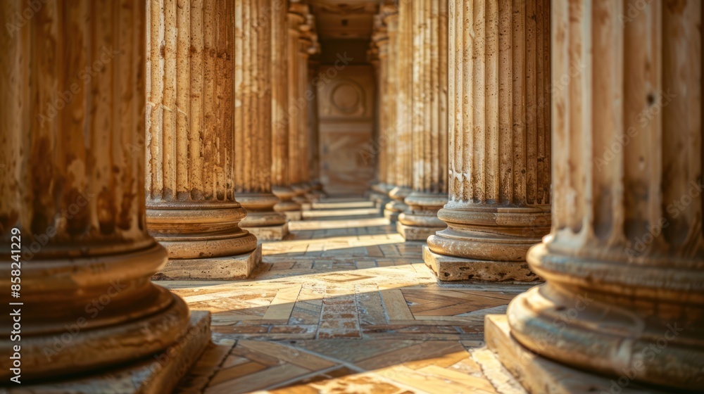 Exquisite Marble Pillars: Stunning Architectural Detail of a Majestic Building Exquisite Marble Pillars: Stunning Architectural Detail of a Majestic Building