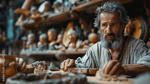 Matthew, a former tax collector, is pictured transitioning to his new role as a disciple of Jesus Christ. illustration images