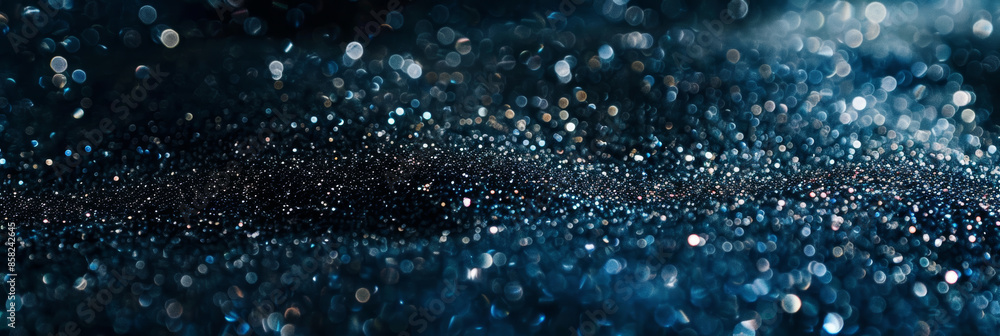 Abstract Blurred Background with Blue Sparkling Bokeh Lights for Festive and Elegant Design Abstract Blurred Background with Blue Sparkling Bokeh Lights for Festive and Elegant Design