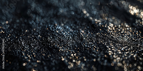 Sparkling Abstract Blurred Dark Background with Glittering Bokeh Lights