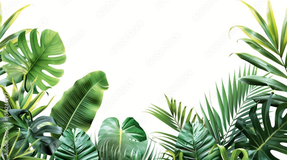 Tropical leaves isolated on white back ground Tropical leaves isolated on white back ground