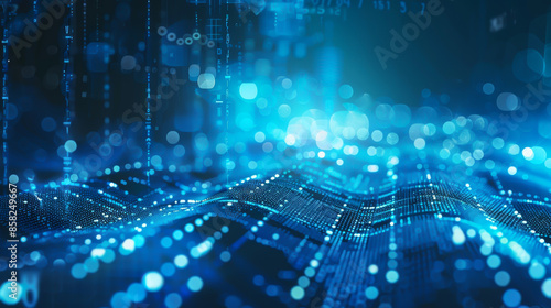 Abstract digital data background. Can be used in the description of network abilities, technological processes, digital storages, science, education, etc