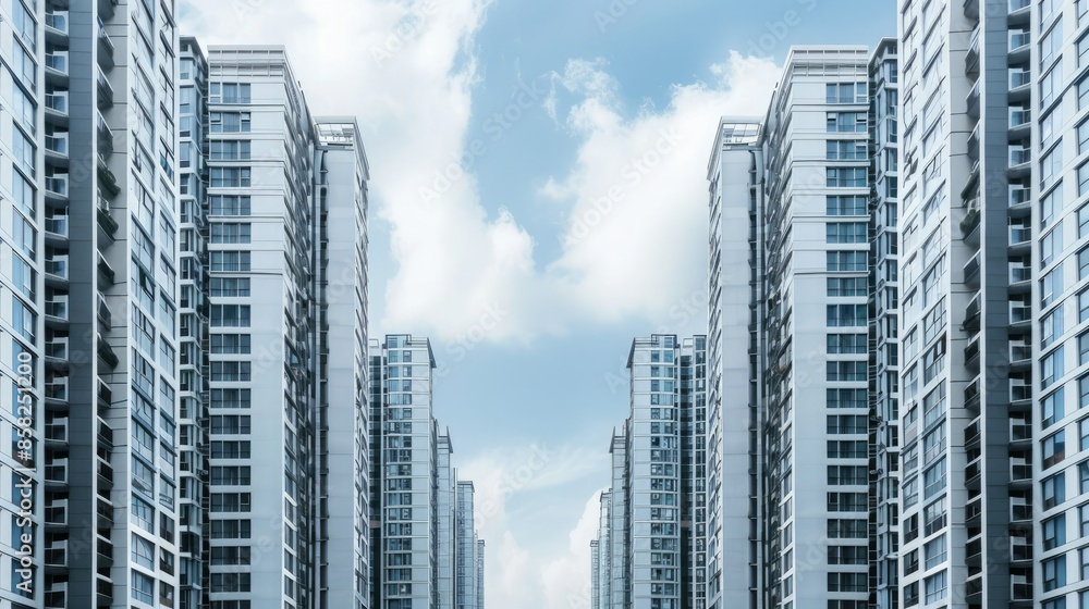 Fototapeta premium Urban Skyline: A Glimpse of Modern City Life