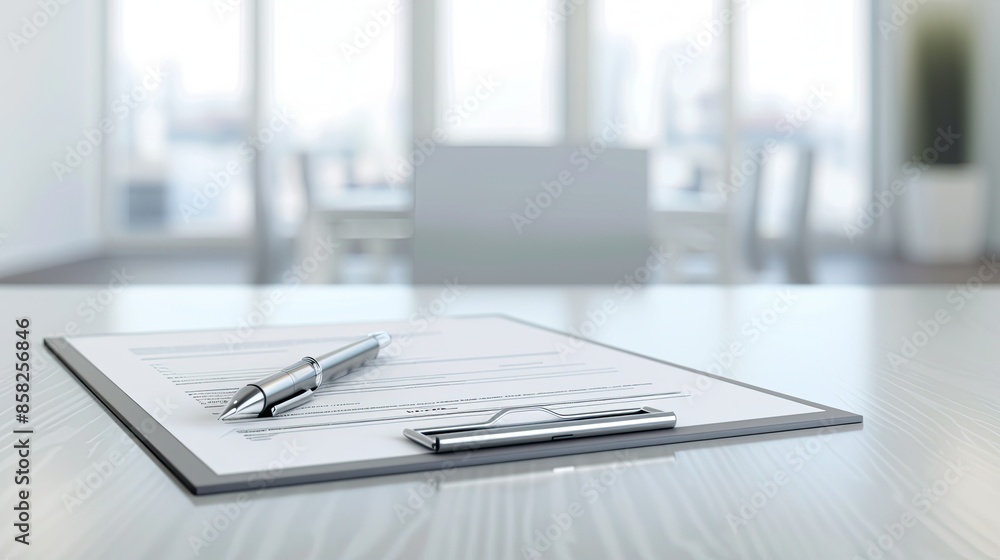 Awaiting Signature: Pen and Paper in a Modern Office Awaiting Signature: Pen and Paper in a Modern Office