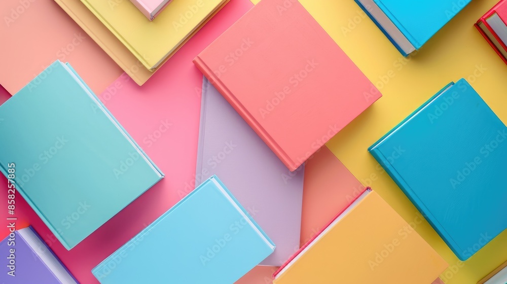 Colorful background with empty books Colorful background with empty books
